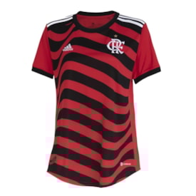 Camisa Oficial Adidas CR Flamengo III 22/23 Feminina Vermelho