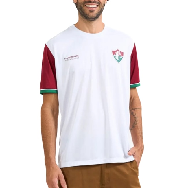Camisa Oficial Fluminense Braziline Masculina Branco