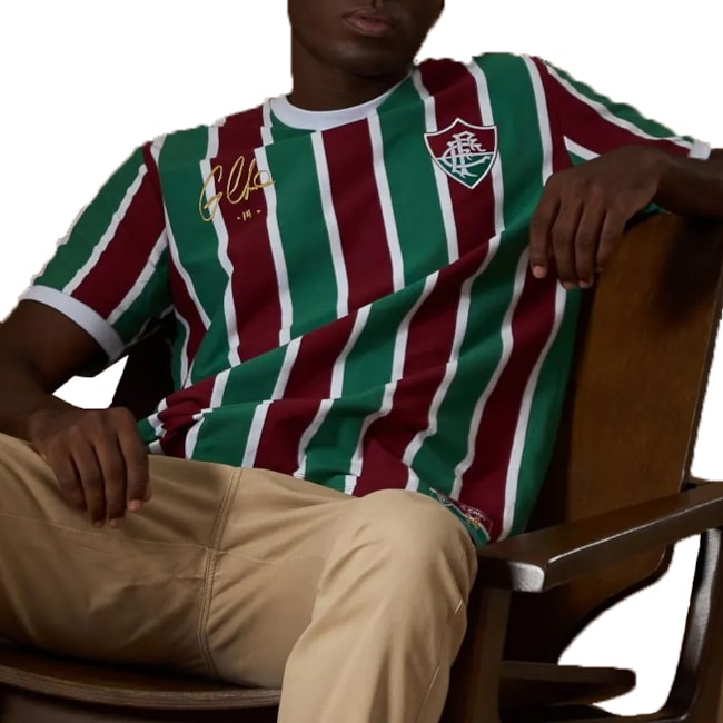 Camisa Oficial Fluminense Cano Braziline Masculina Vinho