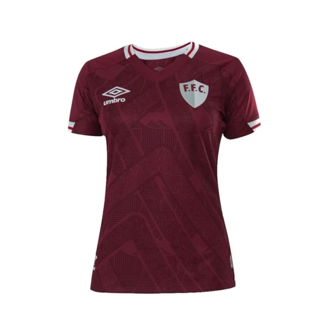Camisa Oficial Umbro Fluminense III 2022 Feminina Bordo