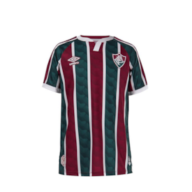 Camisa Oficial Umbro Fluminense Juvenil Masculina Verde e Grená Diversas