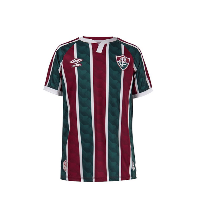 Camisa Oficial Umbro Fluminense Juvenil Masculina Verde e Grená Diversas