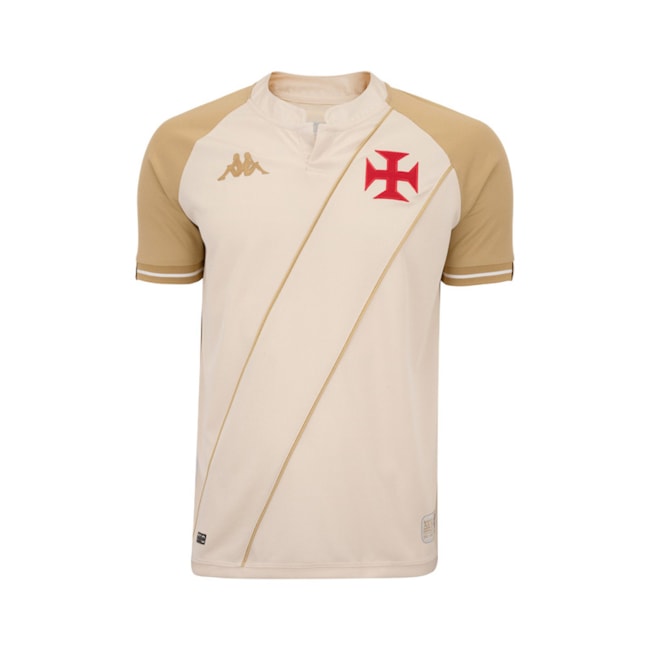 Camisa Oficial Vasco Kappa Masculina Bege