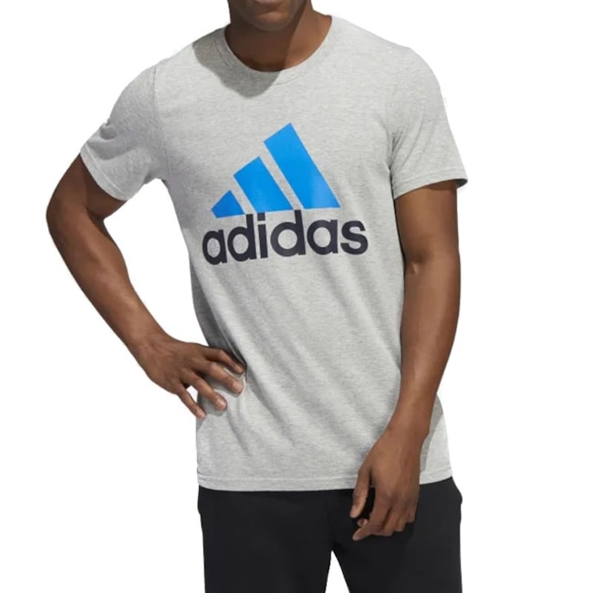 Camiseta Adidas Basic Badge Of Sport Masculina Cinza