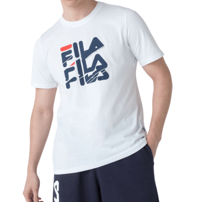 Camiseta Algodão Casual Fila Masculina Branco