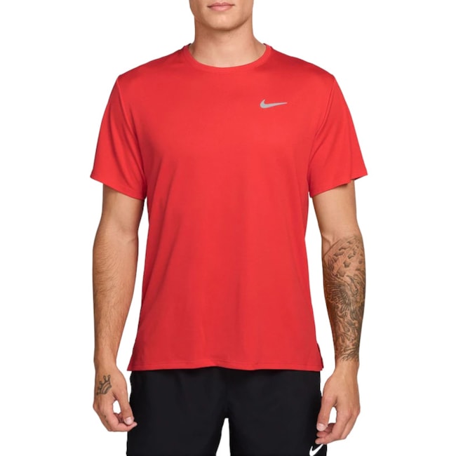Camiseta Nike Dri-Fit Miler Running Vermelho