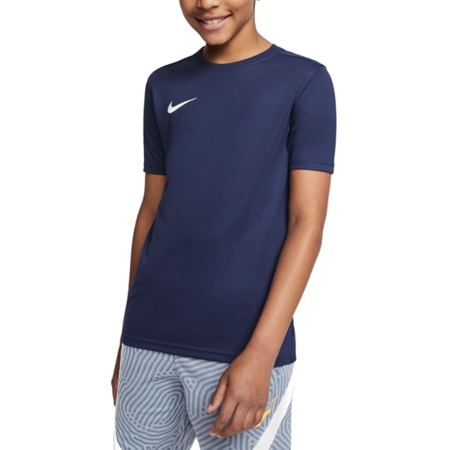 Camiseta Nike Dri-Fit Park 7 Infantil Masculina Azul Marinho