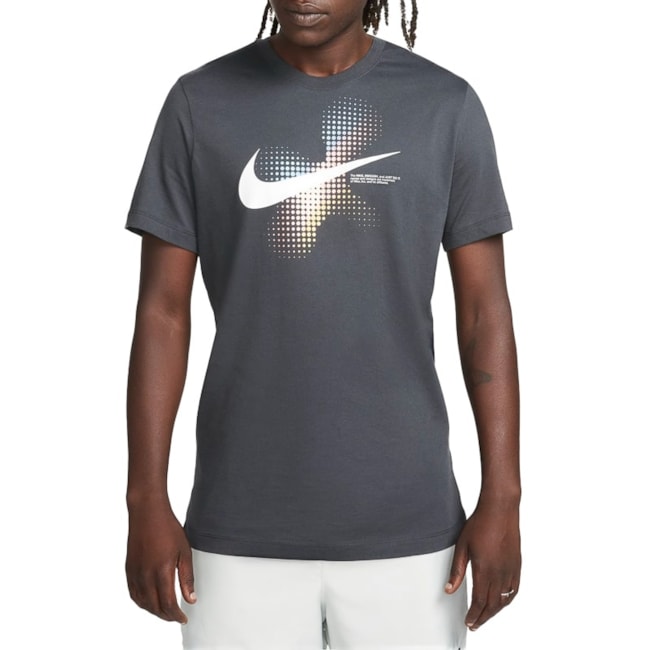 Camiseta Sportswear 6Mo Swoosh Nike Masculina Cinza