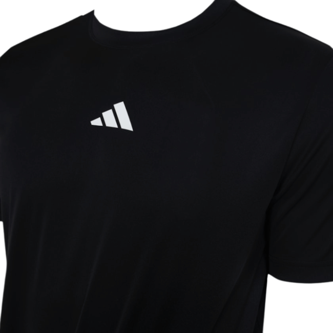 Camiseta Treino De Poliéster Adidas Masculina Preto