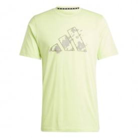 Camiseta Treino Estampada Essentials Seasonal Adidas Masculina Verde