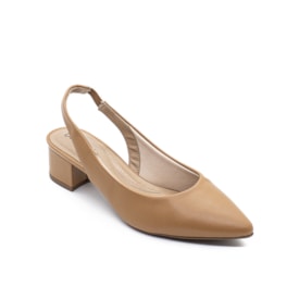 Chanel Salto Médio Beira Rio Feminino Camel