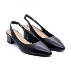 Chanel Salto Médio Beira Rio Feminino Preto