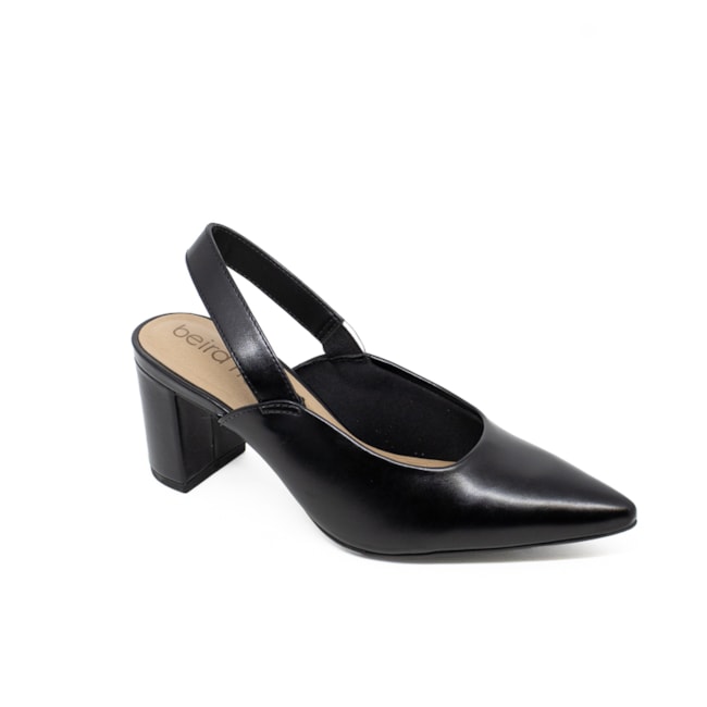 Chanel Salto Medio Beira Rio Feminino Preto