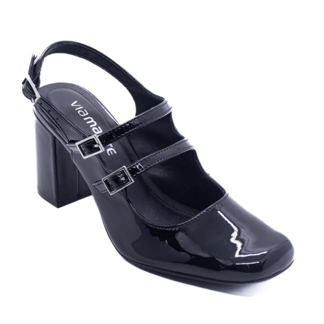 Chanel Salto Medio Via Marte Feminino Preto