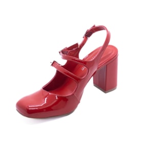 Chanel Salto Medio Via Marte Feminino Scarlet