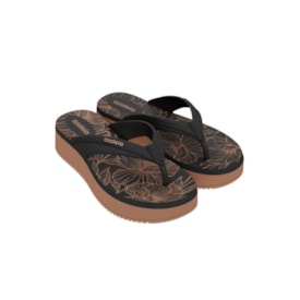Chinelo Azaleia Feminino Preto Terroso Escuro