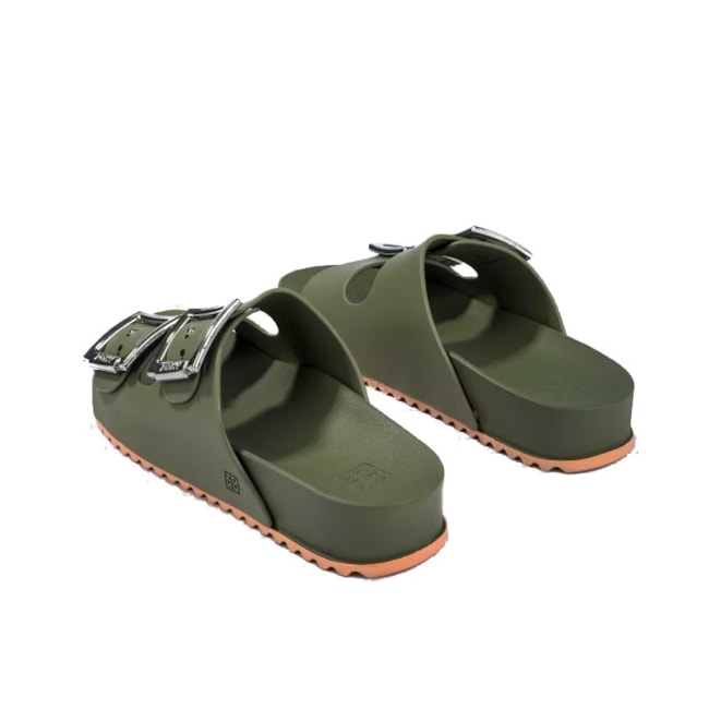 Chinelo Birken Zaxy Feminina Verde Militar