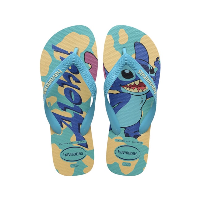 Chinelo Disney Havaianas Stitch Unissex Infantil Buttercream
