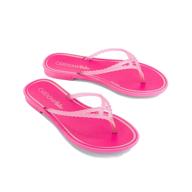 Chinelo Grendha Bela Infantil Feminino Rosa Choque
