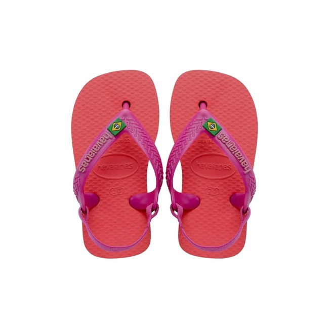 Chinelo Havaianas Baby Brasil Logo Infantil  Coral