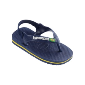 Chinelo Havaianas Baby Brasil Logo Infantil  Marinho