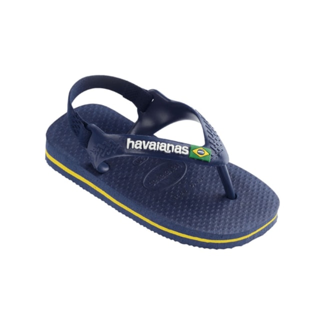 Chinelo Havaianas Baby Brasil Logo Infantil  Marinho