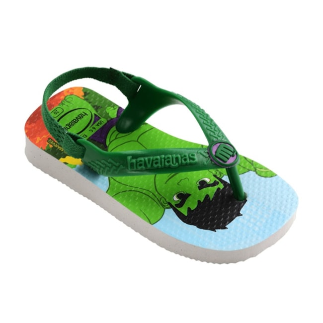 Chinelo Havaianas Baby Marvel Masculino Branco