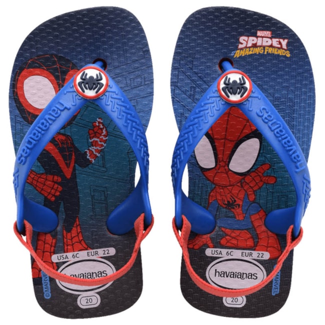Chinelo Havaianas Baby Marvel Masculino Vermelho Rubi