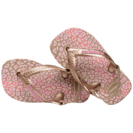 Chinelo Havaianas Baby Mini Feminina Infantil Rose Gold