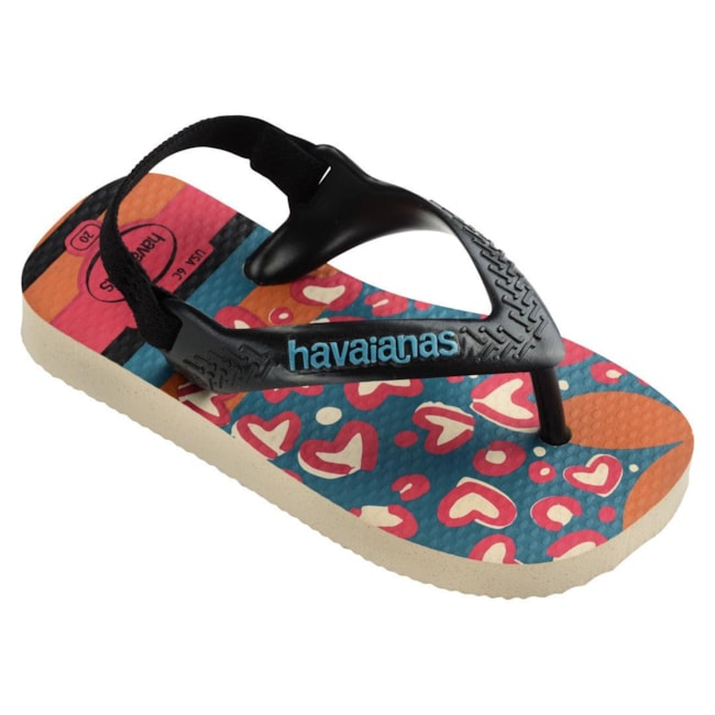 Chinelo Havaianas Baby Mini Feminino Infantil Bege Palha