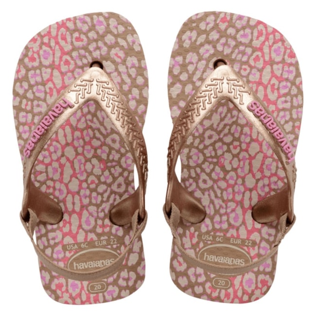 Chinelo Havaianas Baby Mini Feminino Infantil Rose Gold