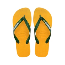 Chinelo Havaianas Brasil Logo Unissex Amarelo Pop
