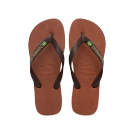 Chinelo Havaianas Brasil Logo Unissex Ferrugem