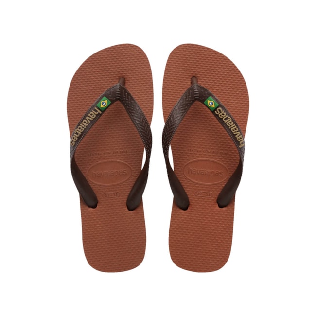 Chinelo Havaianas Brasil Logo Unissex Ferrugem
