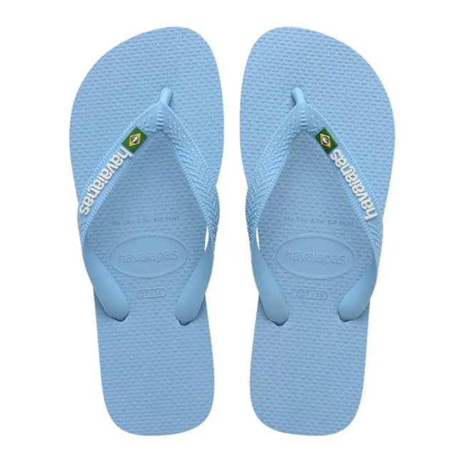 Chinelo Havaianas Brasil Logo Unissex lavanda Azul Lavanda