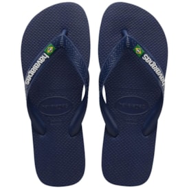 Chinelo Havaianas Brasil Logo Unissex Marinho