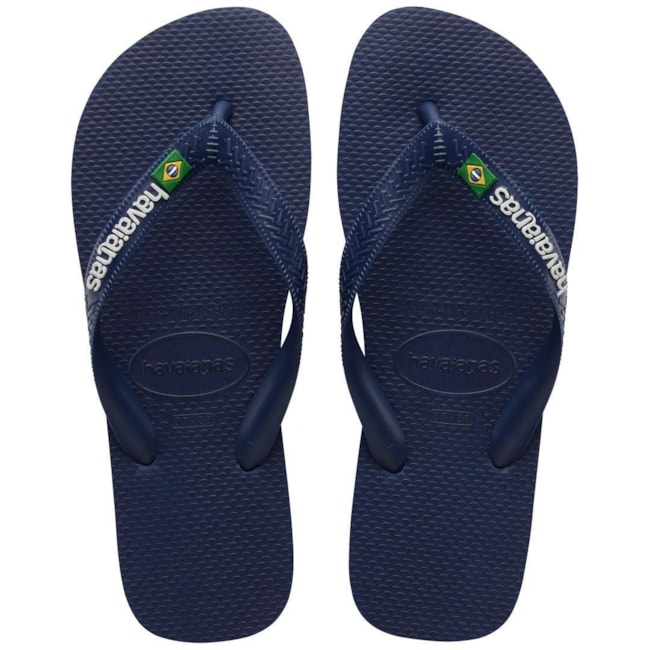 Chinelo Havaianas Brasil Logo Unissex Marinho