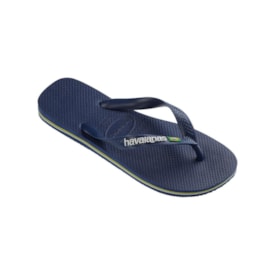 Chinelo Havaianas Brasil Logo Unissex Marinho