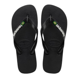 Chinelo Havaianas Brasil Logo Unissex Preto