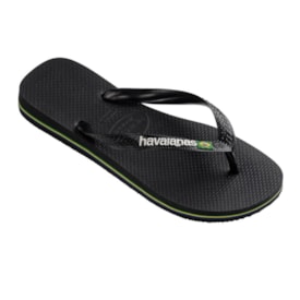Chinelo Havaianas Brasil Logo Unissex Preto
