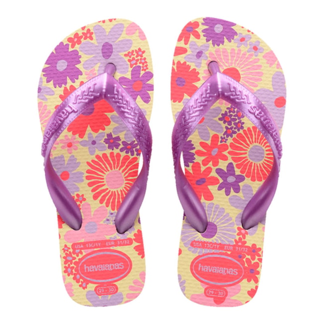 Chinelo Havaianas Feminino Infantil Buttercream