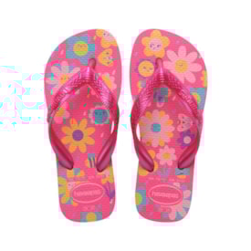 Chinelo Havaianas Feminino Infantil Rosa Flux