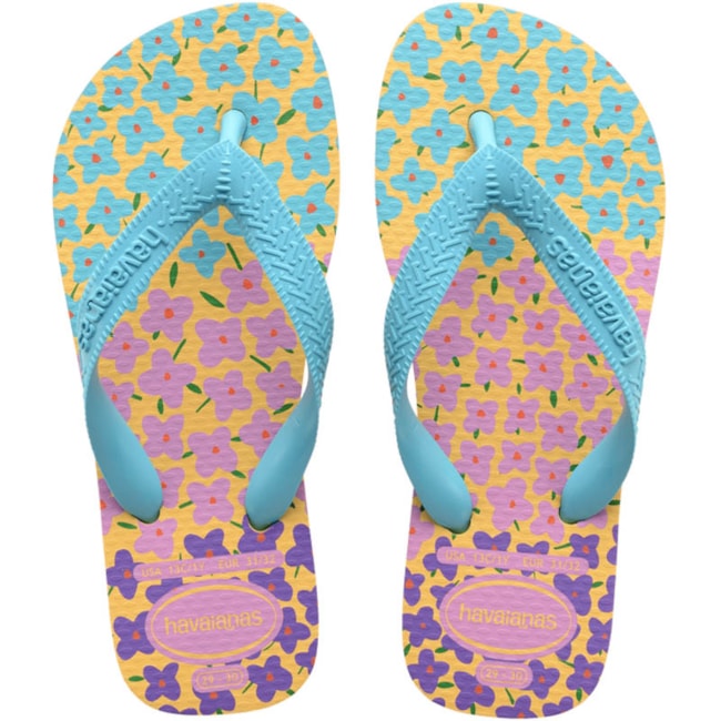 Chinelo Havaianas Infantil Jardim Feminino Amarelo Caja