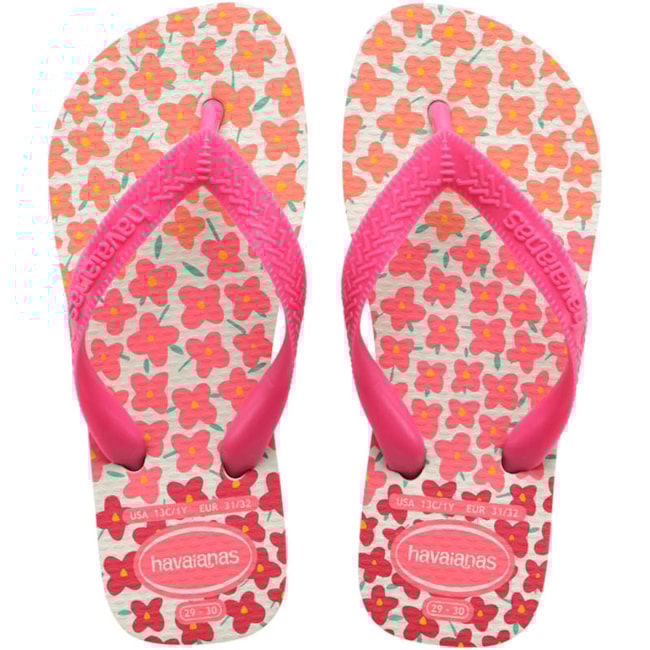 Chinelo Havaianas Infantil Jardim Feminino Branco
