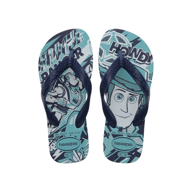 Chinelo Havaianas Kids Disney Unissex Infantil Azul Marinho