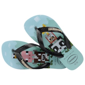 Chinelo Havaianas Kids Minecraft Unissex Azul