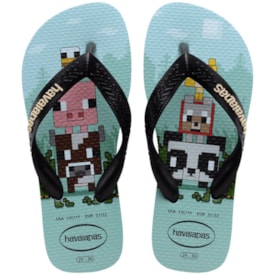 Chinelo Havaianas Kids Minecraft Unissex Azul