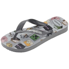 Chinelo Havaianas Minecraft Kids Cinza Aco
