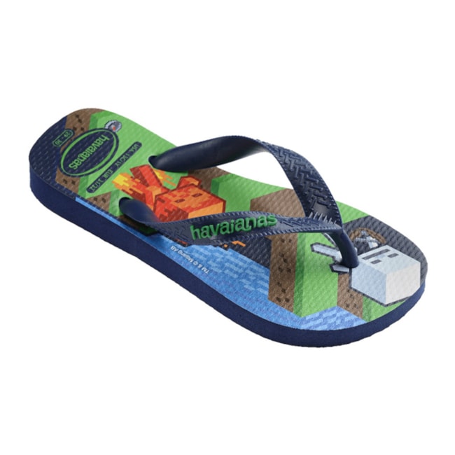 Chinelo Havaianas Minecraft Kids Marinho