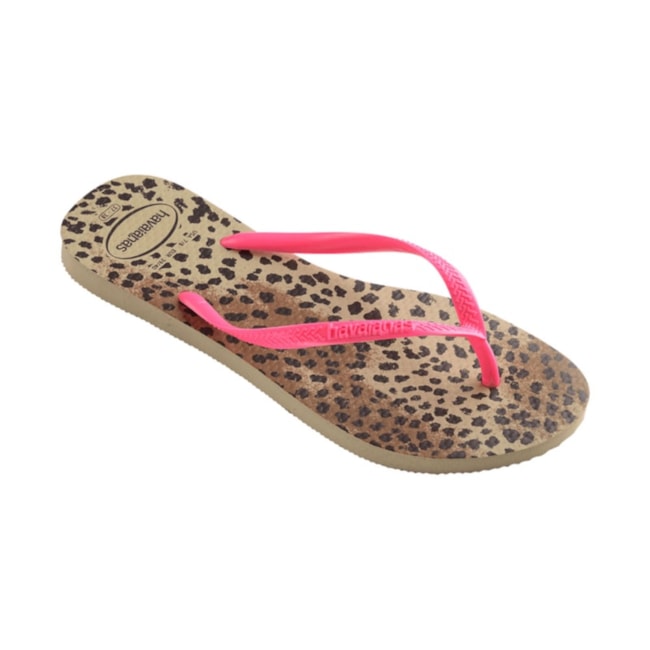 Chinelo Havaianas Slim Animals Feminino Areia